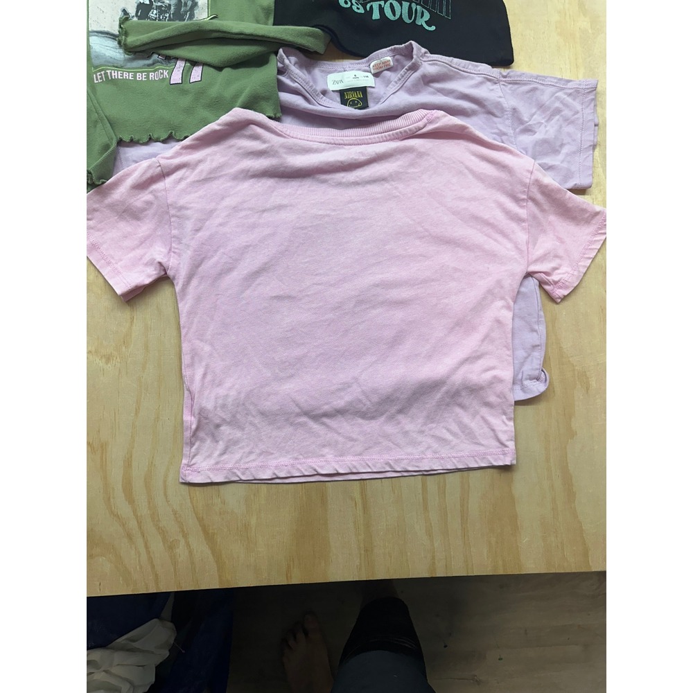Girls Rock Band Shirt Bundle Zara Nirvana Pink Floyd Janis Joplin AC/DC Size 6-8 - Picture 6 of 9